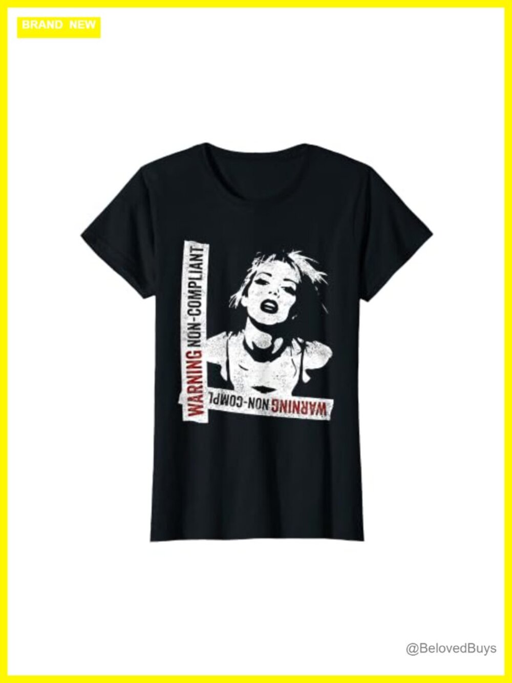 Punk Grunge Stencil Graphic Distressed Tee 90s Rock Band Style